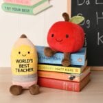 Widdop Gifts World's Best Teacher Pencil and Apple Plush Set - Image 4