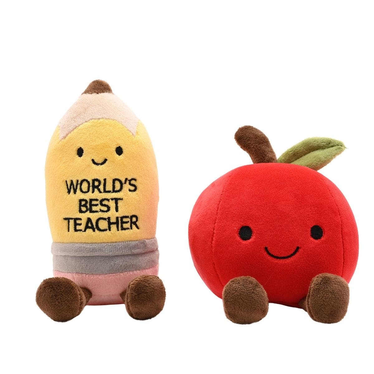 widdop-gifts-world-s-best-teacher-pencil-and-apple-plush-set Widdop Gifts World's Best Teacher Pencil and Apple Plush Set Novelty Plush Toy