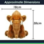 Woolly Mammoth Soft Toy Cute Plushie Huggable Cuddly Stuffed Toy Gift 30cm Brown - Image 2