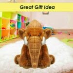 Woolly Mammoth Soft Toy Cute Plushie Huggable Cuddly Stuffed Toy Gift 30cm Brown - Image 3